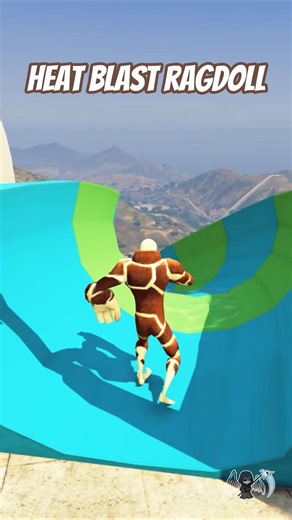 Heatblast FAILS the Waterslide 😂🔥💦 | GTA 5 Funny Ragdoll