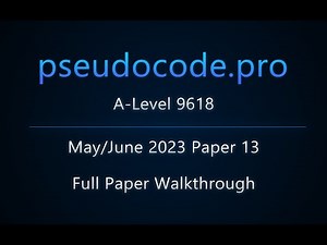 [Past Paper] May/June 2023 Paper 13 A-Level 9618