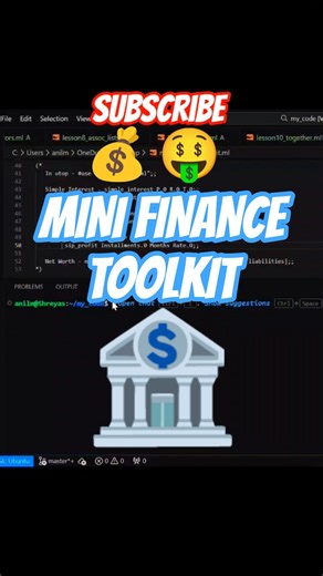 Mini Finance Toolkit Using Ocaml