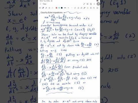 Cauchy Euler equation