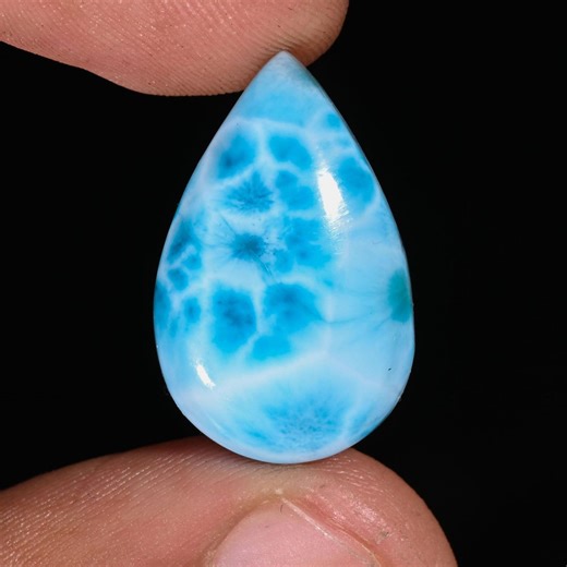 Larimar Stone Meaning, Benefits Healing Propertie & Uses, Rare Blue Caribbean Gemstone From Dominican Republic for Spiritual Energy 19.60 CT - Etsy