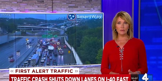 Traffic crash shuts down lanes on I-40 East