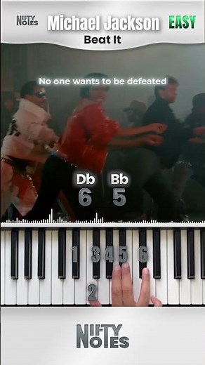 Michael Jackson - Beat It | Piano Tutorial #shorts #piano #pianotutorial