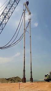 Vibro compaction top feed technique is convenient for medium to coarse-grained sand with silt content. Cohesive soils with silt and clay does not respond to vibratory compaction. Credit: OMS Pile Driving Equipment #PileBuck #OMSPileDriving #PileDriving | Pile Buck Magazine