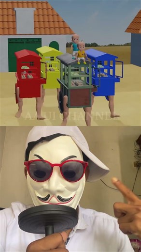 Yang tangan Upin ipin menyebrang #comedy #upinipin