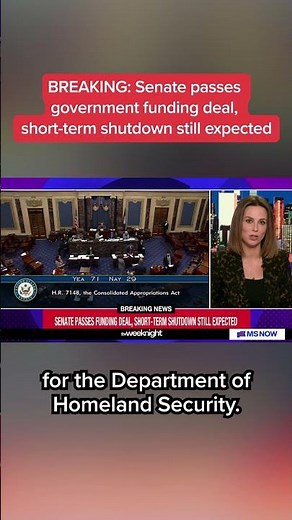 BREAKING: Senate passes government funding deal, short-term shutdown still expected