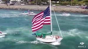 78K views · 3.2K reactions | San Diego came out in large numbers to support President Donald Trump at the boat parade. Here is some incredible drone footage of part of the parade. | KUSI News | Facebook