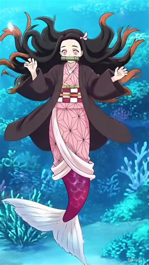 Nezuko Kamado mermaid transformation video part 1