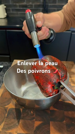 Enlever la peau des poivrons #chefprivé #dordogne #poivrons