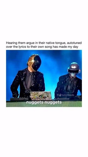Asif Shaikh on Instagram: "@t10_music_vibess for best of music and pop culture Daft Punk arguing over lyrics? Two French comedians, Jamel Debbouze and Michaël Youn, performed a humorous skit as Daft Punk during the 2013 Marrakech du Rire comedy festival in Morocco. In the sketch, they dressed up as the iconic French electronic duo and staged a playful argument on stage while parodying Daft Punk’s famous song “Harder, Better, Faster, Stronger.” The bit is a comedic take and not an actual Daft Pu