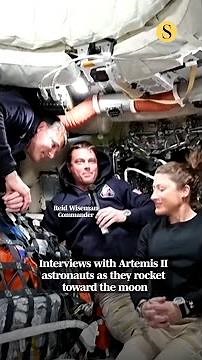 Interviews with Artemis II astronauts as they rocket toward the moon