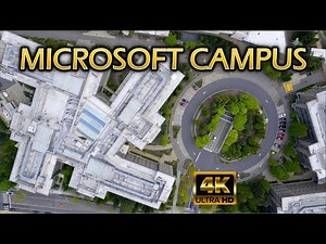 Flying Over Microsoft Campus in Redmond, WA [4K] Summer 2022