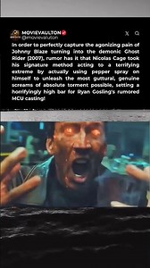 Nic Cage's Insane Ghost Rider Transformation 💀 #ghostrider #marvel #shorts