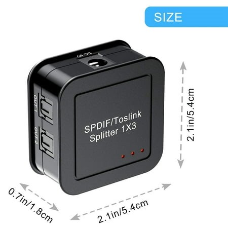 Digital Optical Audio 1X3 Splitter,Digital SPDIF TOSLINK Optical Fiber Audio Splitter,1 in 3 Out, for Blue-Ray DVD HDTV - Walmart.ca