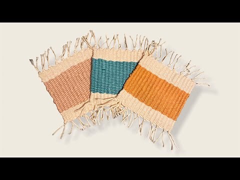 DIY Woven Coasters - Mug Rugs