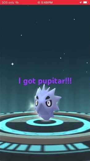 I evolved my lavitar into pupitar!!! #pokemon #pokemongo #pokémonevolutions #fypシ #viral