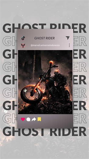 Johnny Blaze hanya ingin menyelamatkan orang yang dia cintai, tapi perjanjian gelap membawanya jadi pemburu jiwa dari neraka: GHOST RIDER. Setiap malam, api neraka membakar raganya, mata penyesalan menatap mangsanya. #marvel #marvelcomics #comics #johnnyblaze #ghostrider #marveltidakhanyamcu