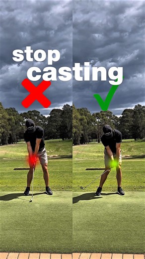 How I stopped casting (3 moves dad helped me with)👇 Fix it with: 1️⃣ Later Release with Club - train the feeling of the arms dropping down from the top while maintaining your wrist position. 2️⃣ Hip Bump Drill - shift pressure forward so the lower body leads, and the arms drop down. 3️⃣ Left Hand Only Swings - builds control and maintains the wrist angle for longer. #golf #golffitness #golfswing #stopcasting | Sam Druce