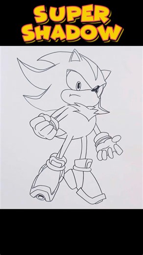How To Draw Super Shadow Easily ! ⚡🔥