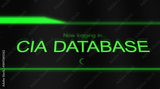 Logging into a CIA Database - Conspiracy Concept