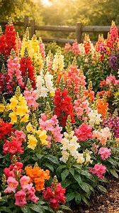 🌸✨ Did you know these beautiful flowers are called Snapdragons (Antirrhinum majus)? They get their name because the blooms look like tiny dragon mouths that “open” when gently squeezed. 🐉🌿 Snapdragons love full sun, well-drained soil, and they bloom in stunning colors like red, yellow, pink, white, and purple. Besides being incredibly eye-catching, they also attract pollinators like bees and butterflies — making your garden more alive and vibrant. 🐝🦋 Watching them sway gently in the wind is