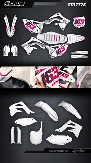 Concept – Design – Approval – Production ✅ For every custom order, our talented design team prepares a draft for your approval before production 🙌💯 #custom #motocross #dirtbike #graphicdesign #kawasaki | Scrub Designz