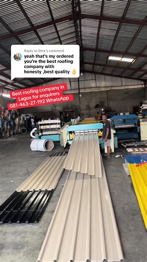 Replying to @Dmx we supply and install all kinds of roofing sheet #roofingcompanyinlagos #aluminumroofingsheet #stontiles #gerrad #viral