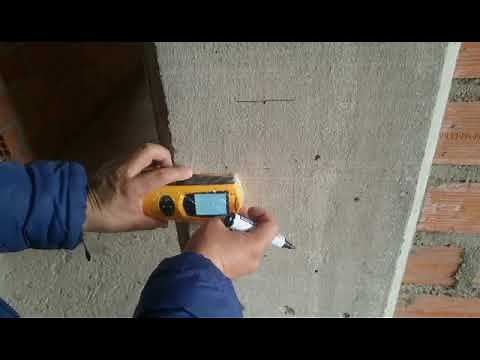 Uso del pachometro para ubicar fierros de construccion