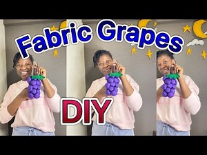 How to Use Scrap Fabric| How to Make Grapes with Fabric| DIY Grapes Craft Tutorial 🍇