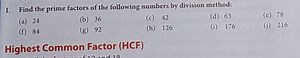 I.Find the prime factors of the following numbers by division ... | Filo