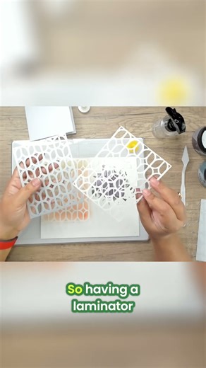DIY Stencil Hack: Laminator for Crafting Supplies! #shorts #Laminator #CraftingHacks