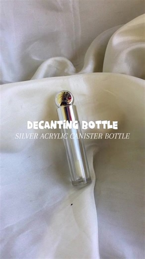 part 165 | silver acrylic canister bottle #fyp #decanting #decantingmakeup #acrylicbottle #acrylic