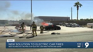 New technology helps battle electric car fires