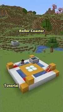 Minecraft: How to Build SUPER MINI Roller Coaster - EASY TUTORIAL #minecraft #shorts