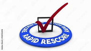 Rapid Rescore Check Mark Box Credit Rating Score Improved Better Increase 3d Animation