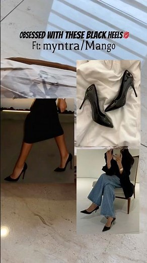 😍✨Found Mango heels of my dreams💋 #mango#heels#blackheels#myntra#shorts#ytshorts#fashion#trending