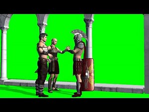 Roman Soldiers on green screen - free green screen - free use