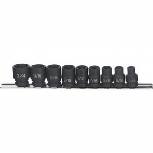 Grey Pneumatic 3/8" Drive 9pc. Magnetic Impact Socket Set (1209G)