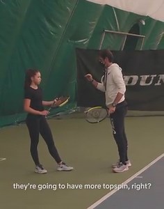 917K views · 3.3K reactions | This player wanted to work on her topspin forehand. She was actually trying hard by pushing up with her legs as she hit. Some players think this helps them generate spin, but in reality, that brush comes from the hand, not from the legs, and by bouncing up, you make it much harder for the hand to properly do its job. A few words and one analogy later, she was already doing a lot better. Have you had that issue before too? | Patrick Mouratoglou | Facebook