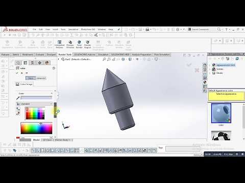How to design Cone Locating pins in solidworks