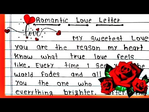 Romantic love letter || How to write a romantic love letter in english || Love letter in english