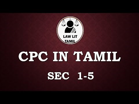 CPC in Tamil Part 1