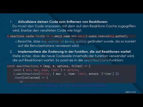 So entfernst du Benutzerreaktionen in Discord.js