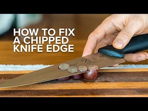 How to sharpen and fix a dull chef's knife with a whetstone
