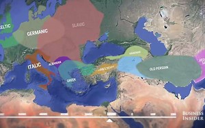 【搬运 | 语言进化动态地图】How language spread across Europe and Asia?