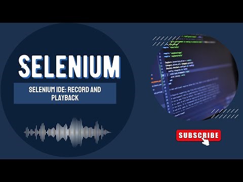 Record and playback using Selenium IDE
