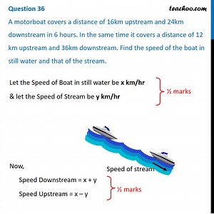 A motorboat covers a distance of 16km upstream and 24km downstream inA