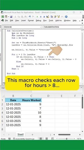 How to Automate Timesheet Analysis in Excel – VBA Tutorial #excel #vba #coding