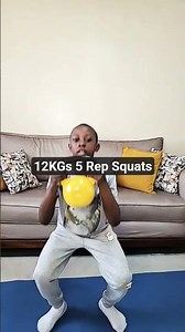 Weak Legs GONE! 12KGs Kettlebell 5 Reps Squat Challenge #squat #fitness #kettlebell