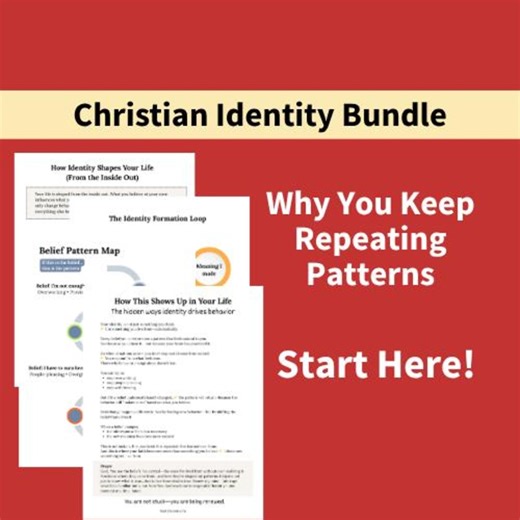 Christian Identity & Core Beliefs Workbook | Break Negative Thought Patterns, Renew Your Mind (romans 12:2) Faith-based Inner Healing - Etsy
